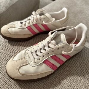 Adidas Samba OG White Pink Gum Sole Sneakers Women’s 7
